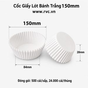 Cốc giấy lót bánh 150mm giá rẻ, đựng bánh ngọt đẹp mắt