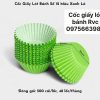 Cốc giấy lót bánh 120ml màu xanh lá đựng bánh ngọt