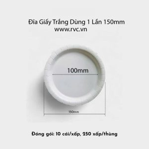 Đĩa giấy 7inch đựng thức ăn dùng 1 lần