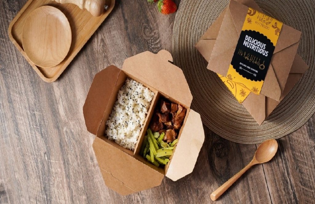 Hộp giấy 2 ngăn đựng cơm hop 2 ngan 4 1