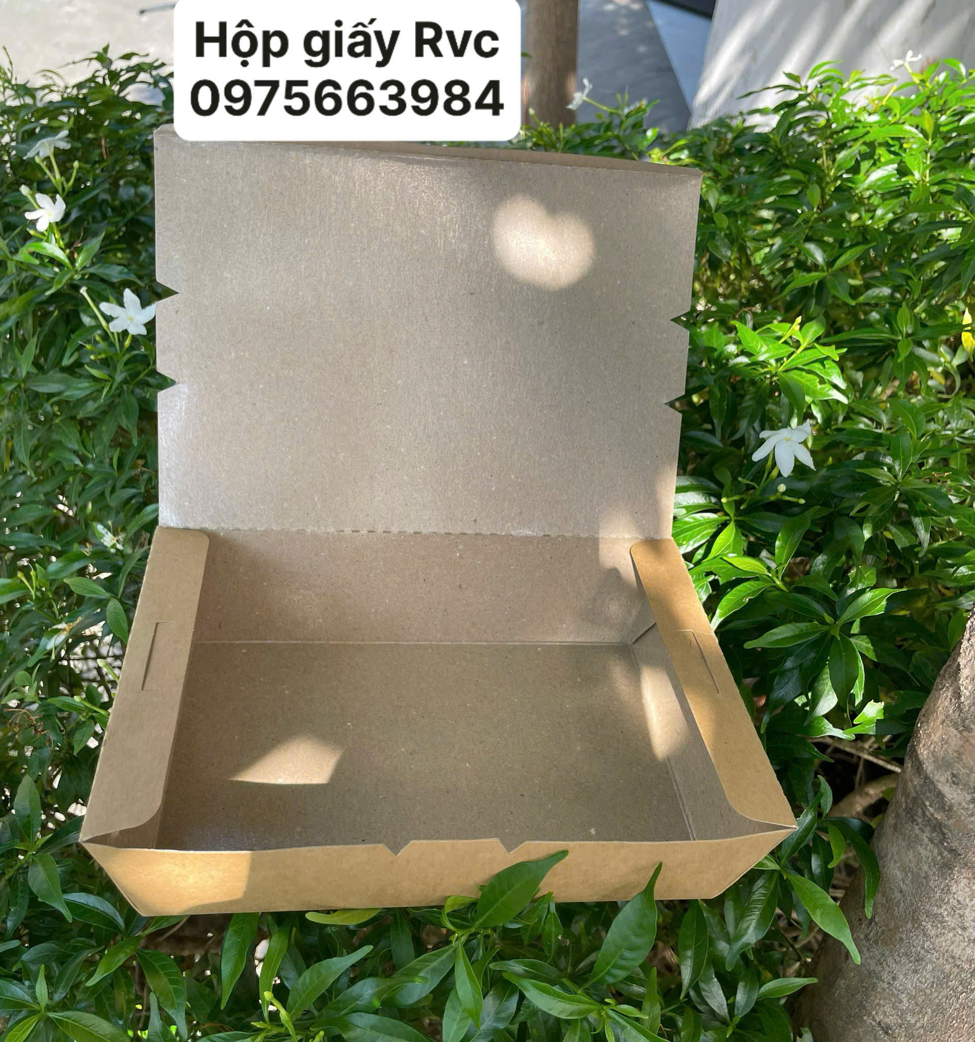 Hộp giấy kraft 1200ml đựng thức ăn giá rẻ, in ấn chất lượng