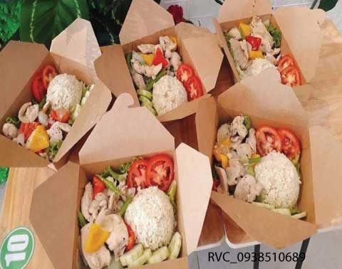 Hộp giấy kraft 900ml đựng thức ăn giá rẻ, chất lượng và in ấn đẹp mắt 1 hop giay 3
