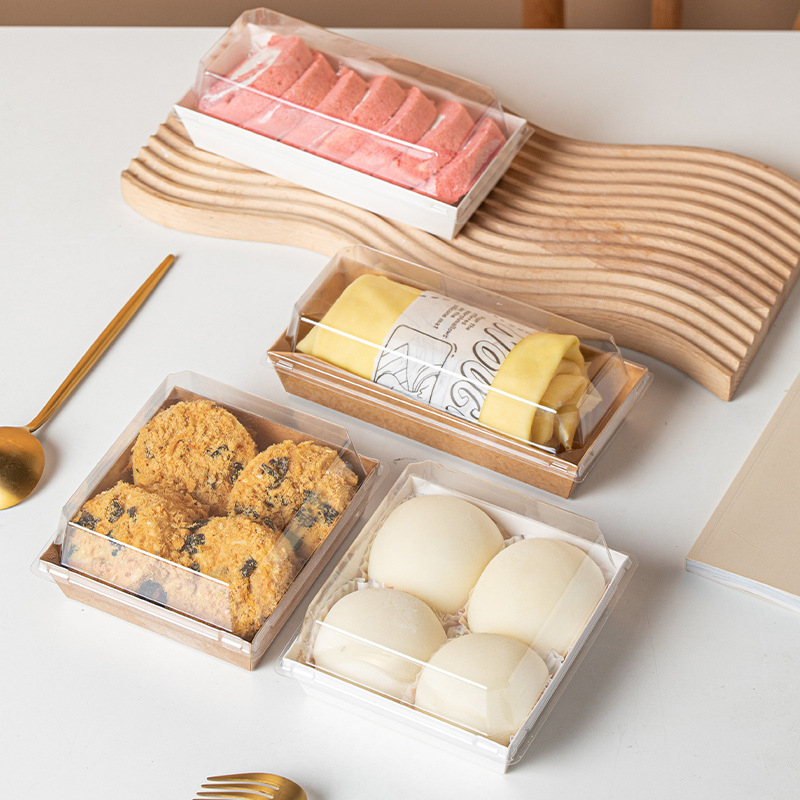 Hộp giấy kraft vuông nắp trong đựng bánh ngọt tăng tính thẩm mỹ 3 hop giay dung banh 4 3