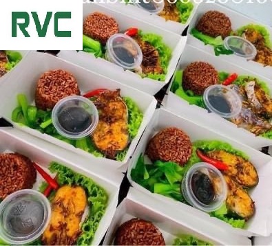 Hộp giấy trắng đựng thức ăn Hộp giấy trắng đựng thức ăn
