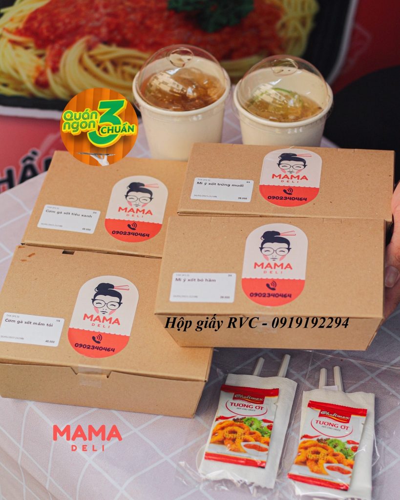 Hộp giấy đựng thức ăn in ấn đẹp hop giay dung thuc an 60