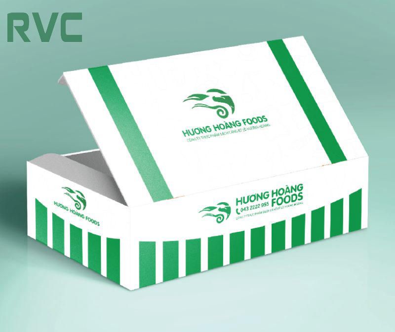 Hộp giấy đựng thực phẩm rất dễ in logo thương hiệu để quảng bá đến với khách hàng