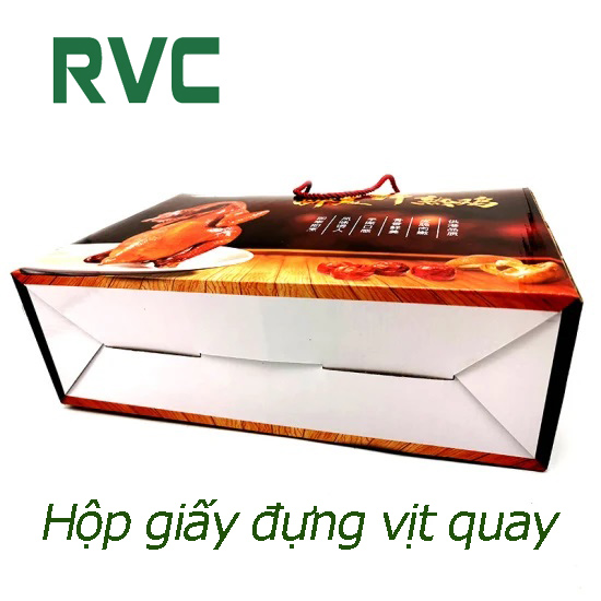 Quy cách của hộp giấy đựng vịt quay phổ biến