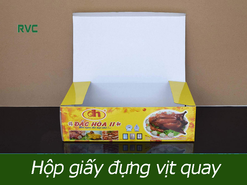 Đơn vị in ấn, gia công hộp giấy đựng vịt quay uy tín, giá rẻ mà vẫn đảm bảo chất lượng