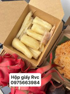 Hộp giấy khóa chéo đựng đồ ăn đa dạng size