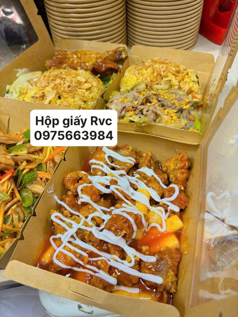 Hộp giấy kraft đựng thức ăn 