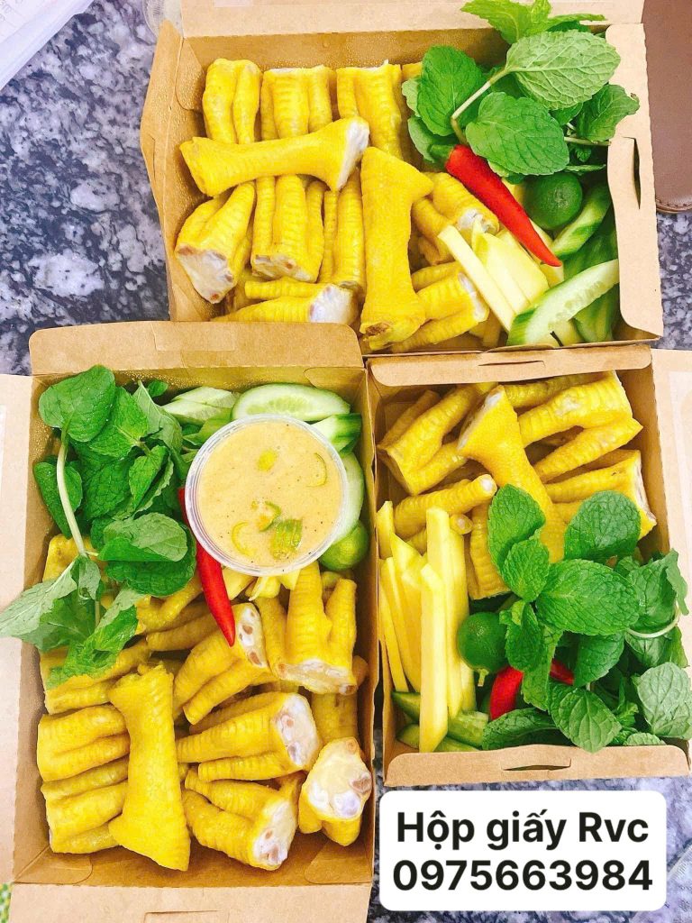 Hộp giấy kraft đựng thức ăn 