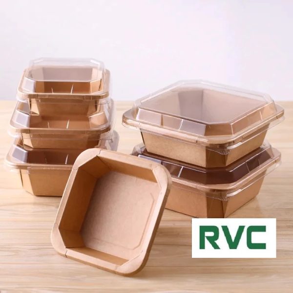 Hộp giấy nắp trong đựng đồ ăn tiện lợi, đẹp mắt tăng tính thẩm mỹ 1 hop giay vuong nap pet 600x600 1