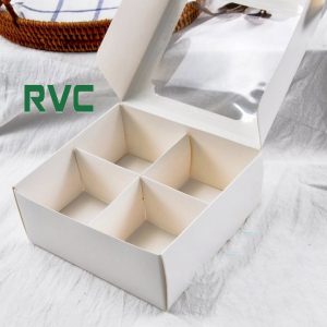 Hộp giấy đẹp 4 ngăn đựng bánh bao theo set