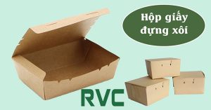 Hộp đựng xôi bằng giấy Kraft