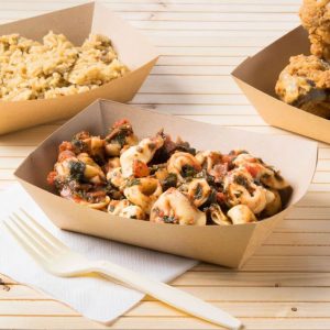 Khay giấy đựng thức ăn