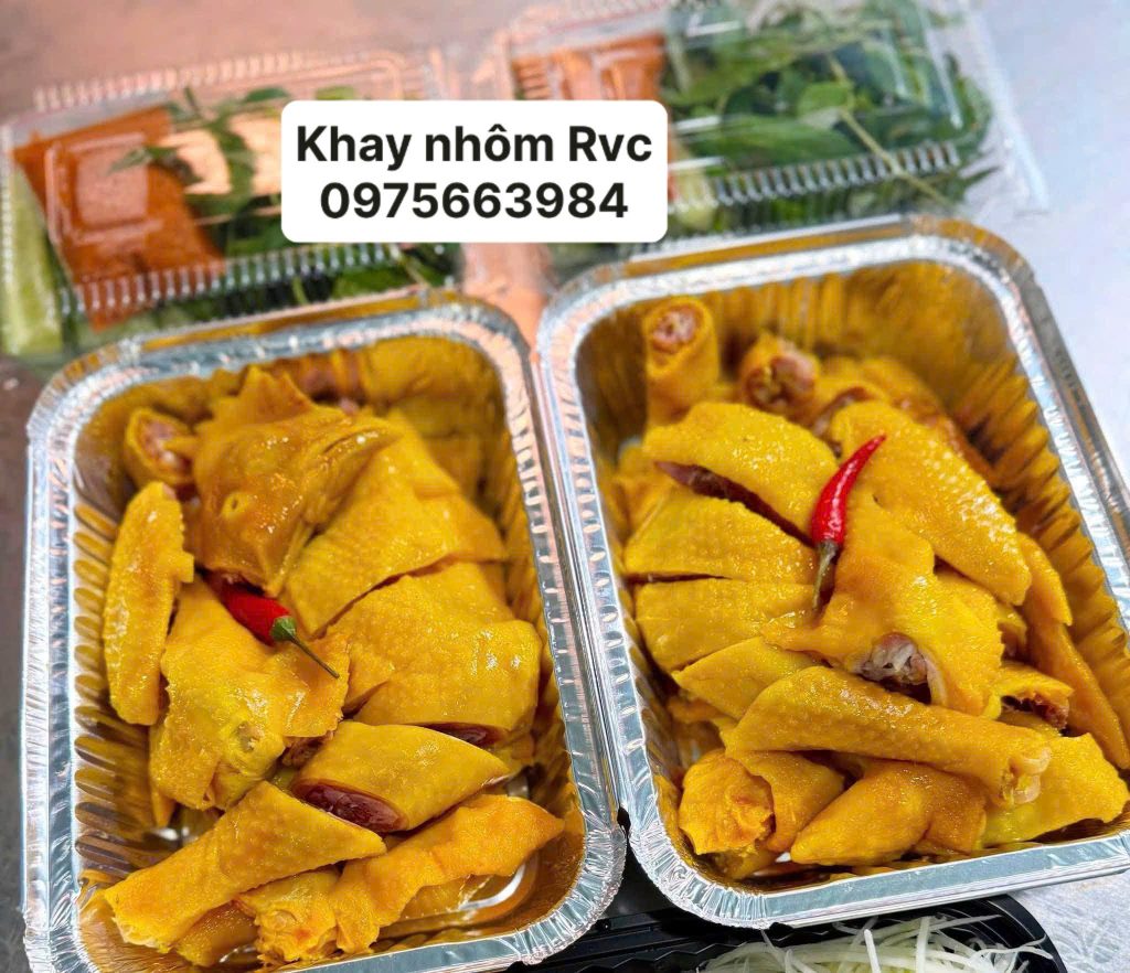 Khay giấy bạc đựng thức ăn 