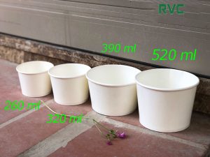Hộp giấy đựng cháo sẽ có 4 loại kích thước thông dụng cho bạn lựa chọn sử dụng