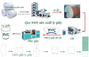 Quy trình sản xuất ly giấy hiện đại, ứng dụng công nghệ cao