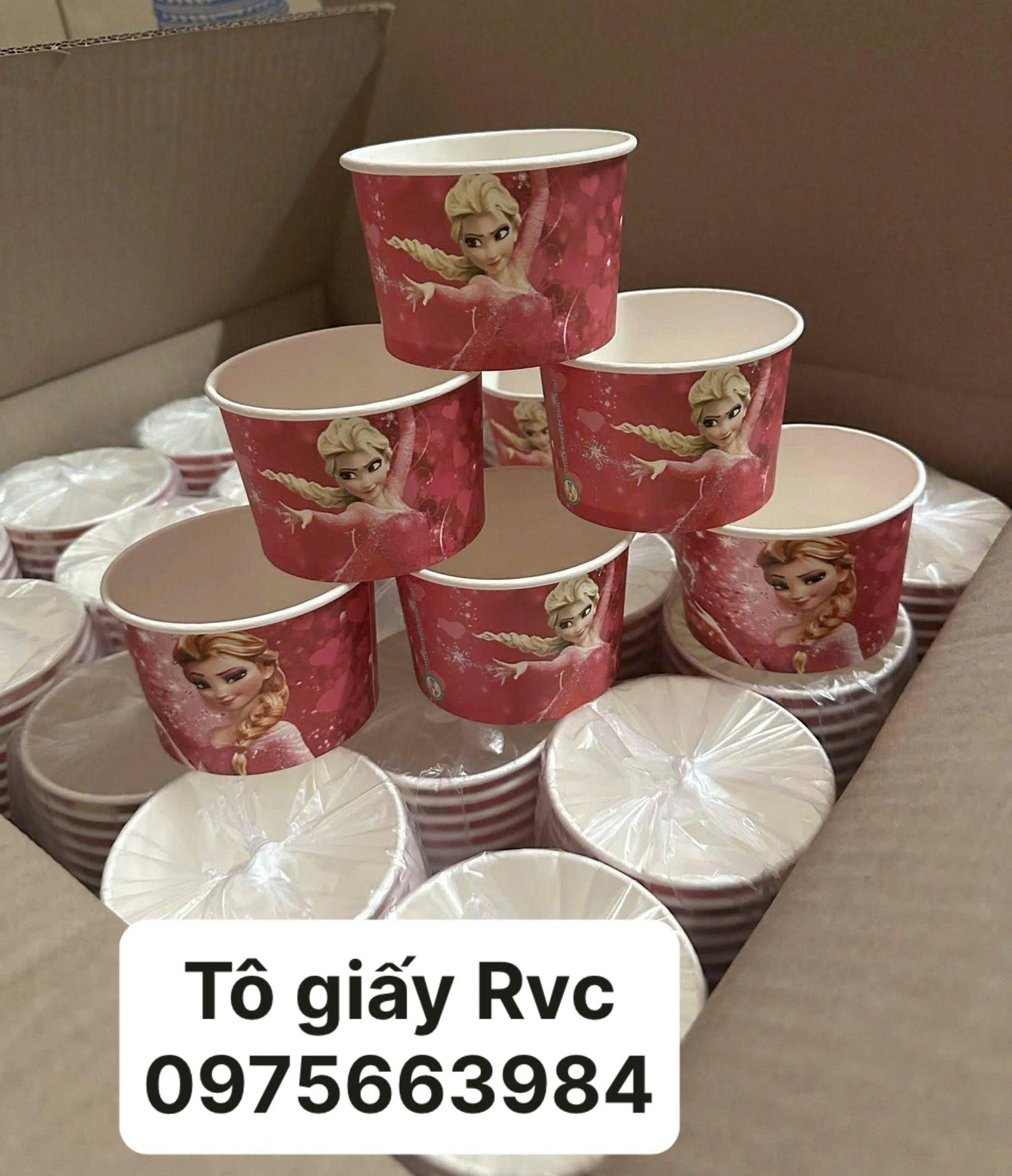 Tô giấy 1000ml đựng bún, phở, thức ăn tiện lợi, in ấn theo yêu cầu