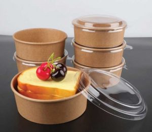 Tô giấy kraft nắp pp