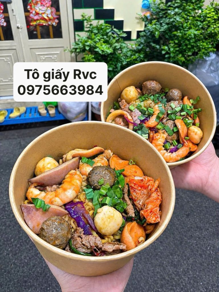 Tô giấy đựng thức ăn giá rẻ 