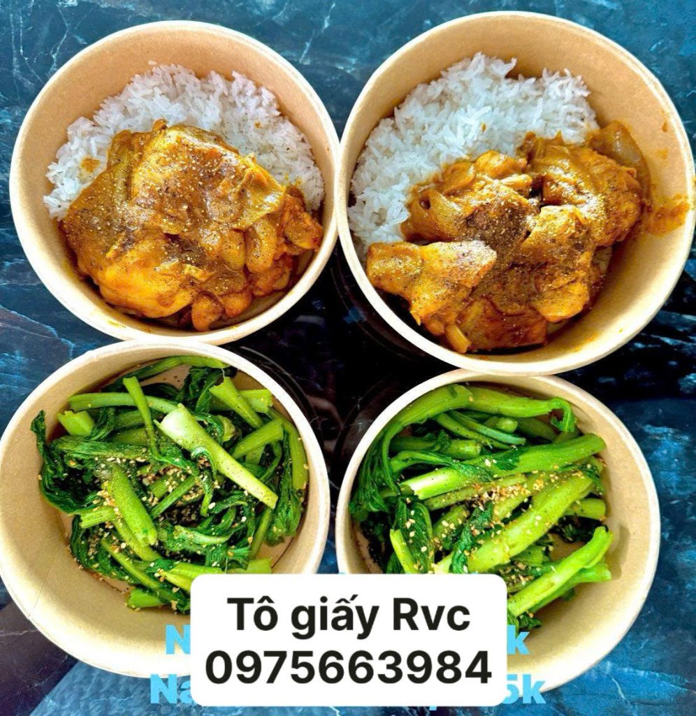 Tô giấy đựng cơm, thức ăn Tô giấy đựng cơm, thức ăn
