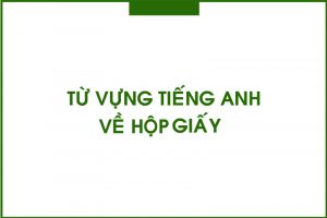 "Hộp giấy" dịch sang tiếng Anh là gì?