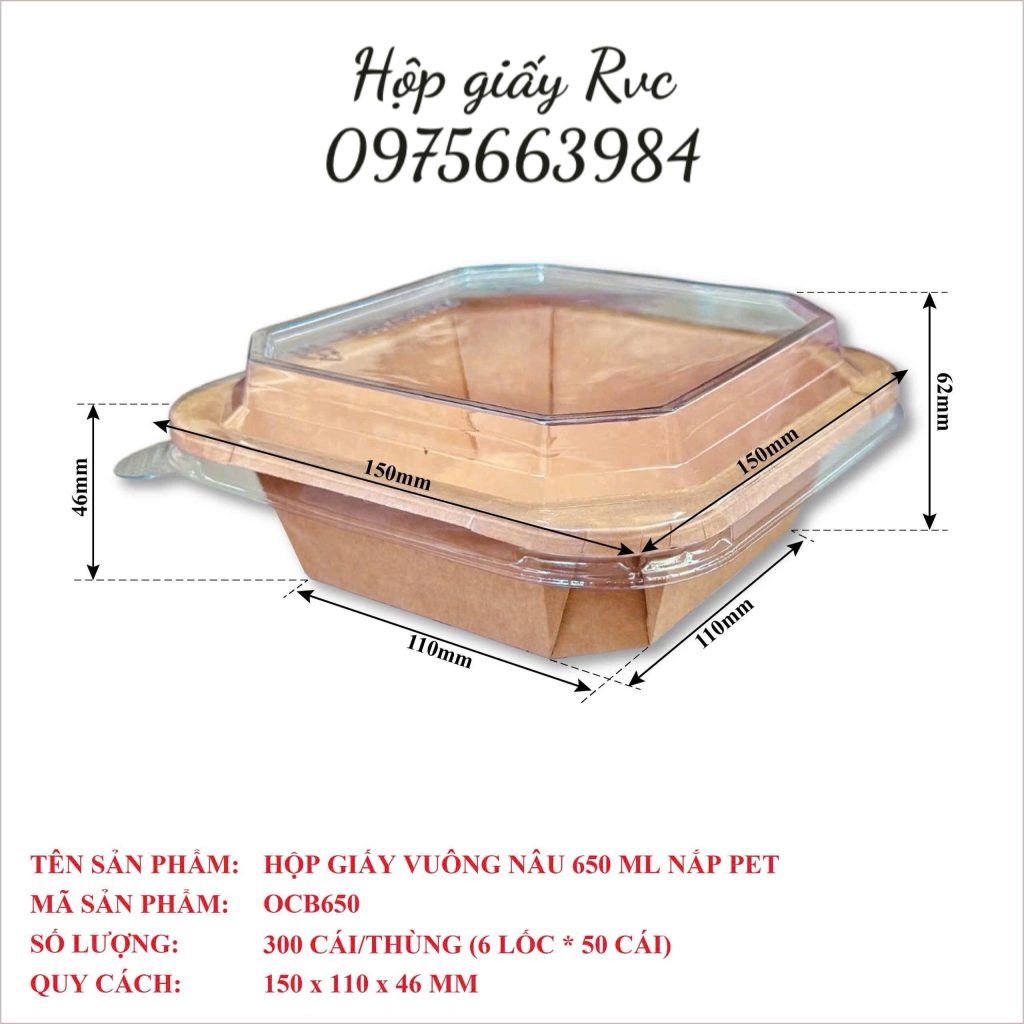 Hộp giấy nắp trong đựng đồ ăn, thiết kế nhỏ gọn và sang trọng 1 z7271430323943 89ac850f6b1b648a3e0bc73c804cc796